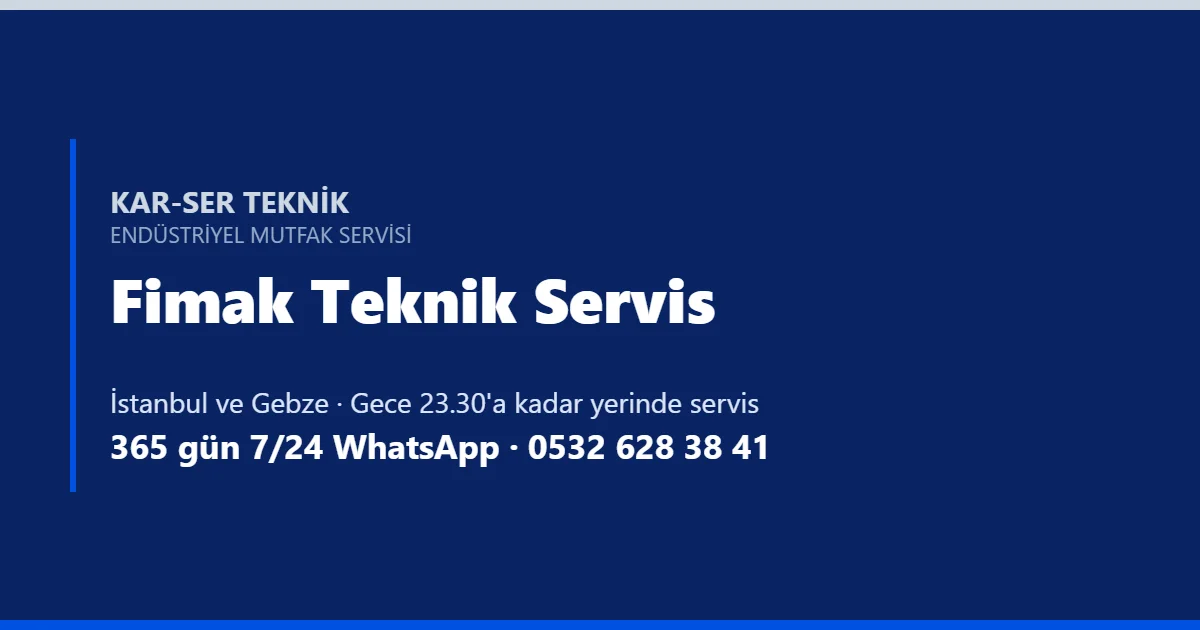 Kar-Ser Teknik Fimak Teknik Servis başlık görseli