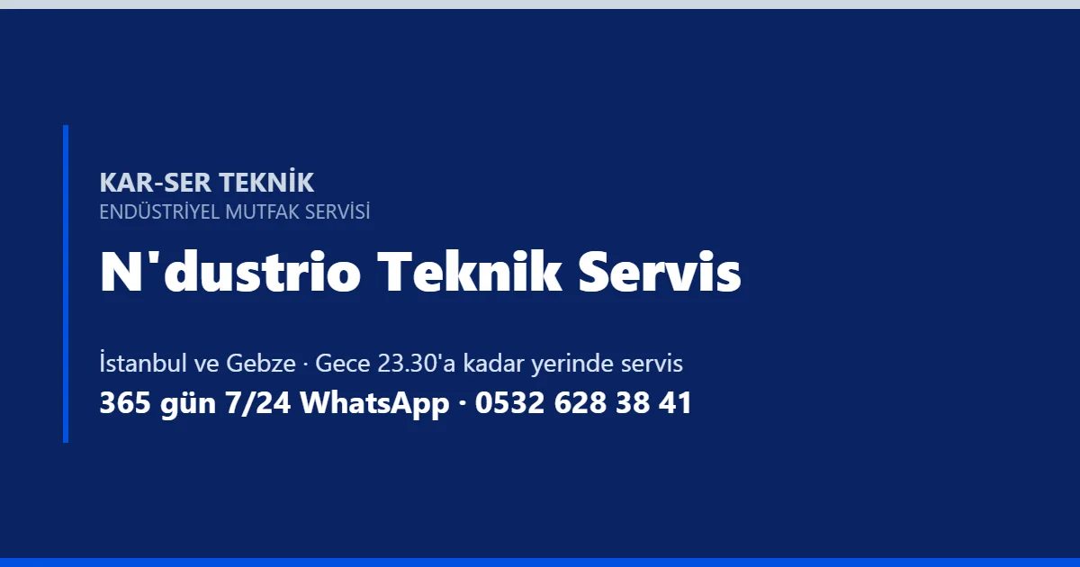Kar-Ser Teknik N'dustrio Teknik Servis başlık görseli
