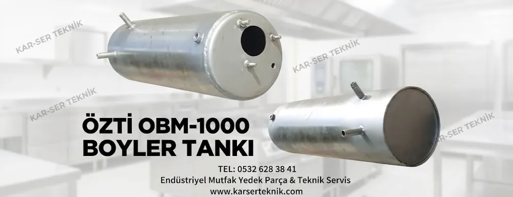 Öztiryakiler OBM-1000 bulaşık makinesi boyler tankı (durulama suyu ısıtıcı) orijinal yedek parça.