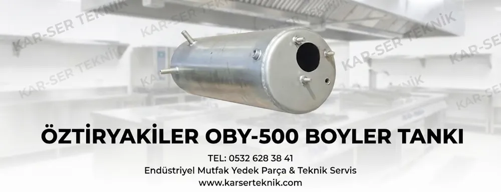Öztiryakiler OBY-500 bulaşık makinesi boyler tankı (durulama suyu ısıtıcı) orijinal yedek parça.