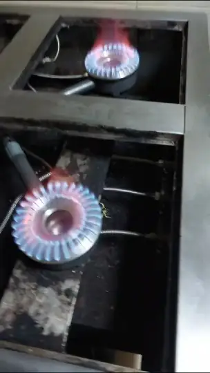 Gazlı ocak brülöründe alev kontrolü — İnoksan Üsküdar Teknik Servisi | Kar-Ser Teknik saha çalışması